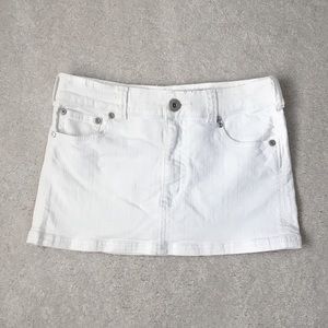 White Denim Skirt